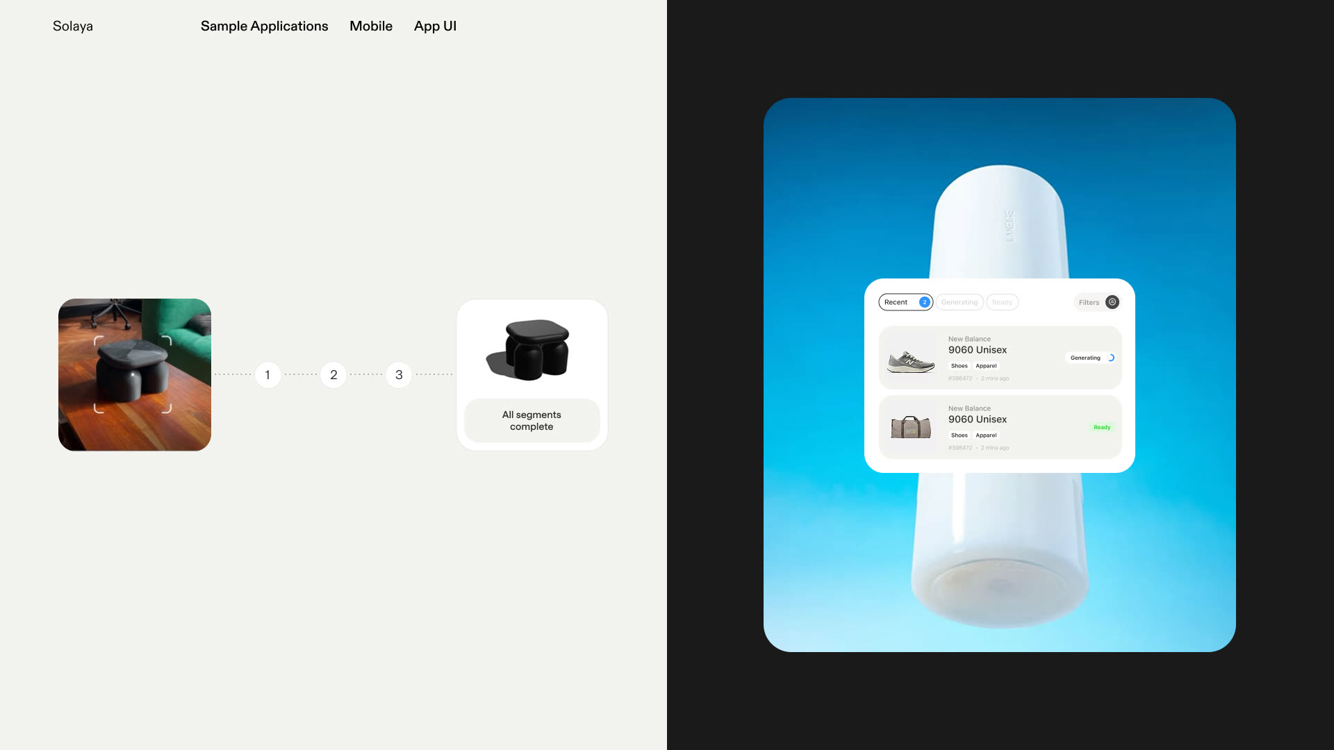 Scan flow → app UI